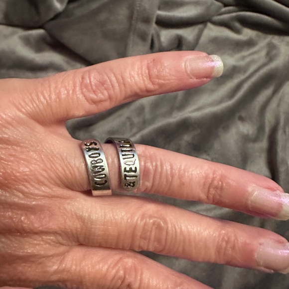 Cowboys & Tequila Adjustable Stainless Steel Ring - Picture 9 of 13